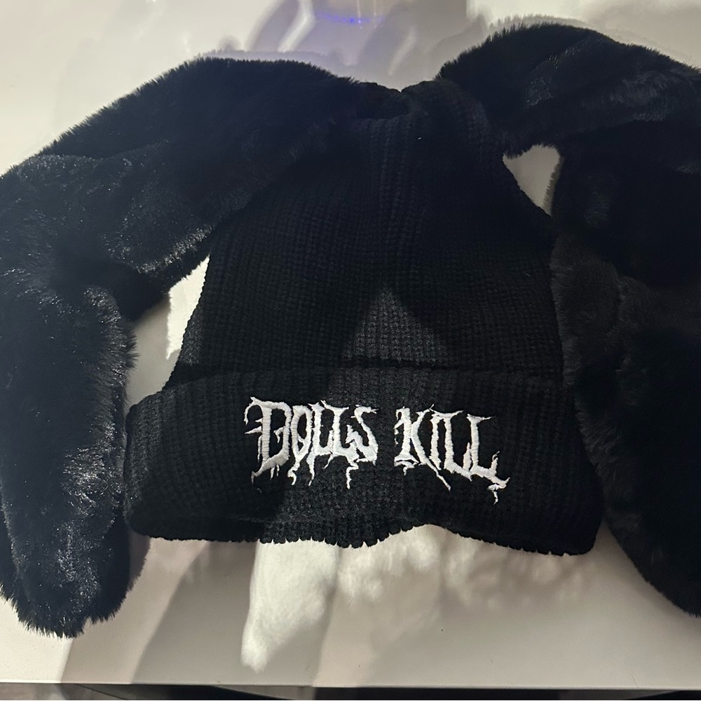 Dolls Kill Large Bunny Ear Beanie